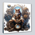 Wandbild Kater im Stil Steampunk 2 Kunstdruck auf Leinwand | Wandbild Galerie