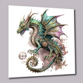Drachen Steampunk 8 Wandbild Kunstdruck auf Leinwand | Wandbild Galerie