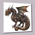 Drachen Steampunk 15 Wandbild Kunstdruck auf Leinwand | Wandbild Galerie