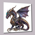 Drachen Steampunk 6 Wandbild Kunstdruck auf Leinwand | Wandbild Galerie