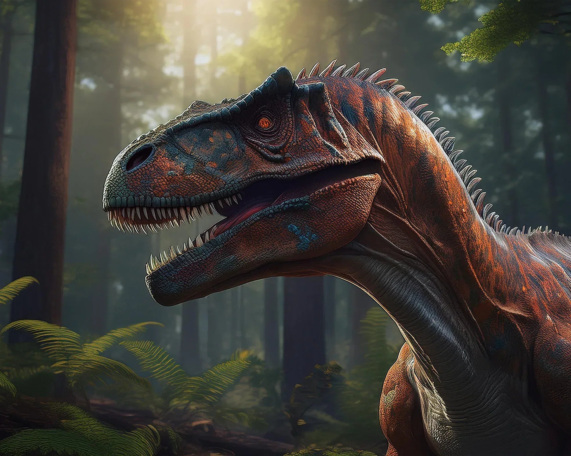 Wandbild T Rex Kunstdruck auf Leinwand direkt zum Aufhängen | Wandbild Galerie