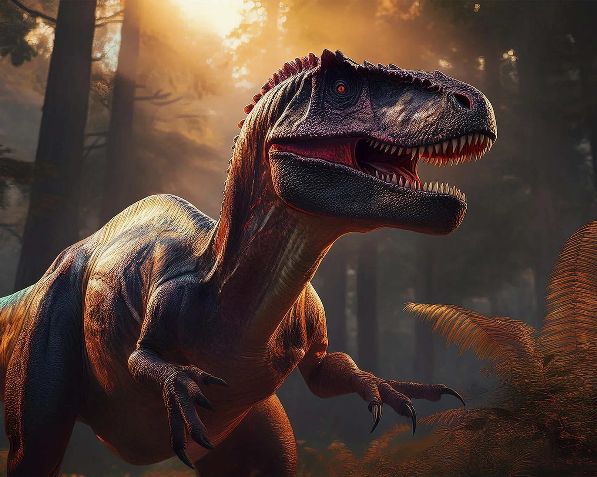 Wandbild T Rex Kunstdruck auf Leinwand direkt zum Aufhängen | Wandbild Galerie