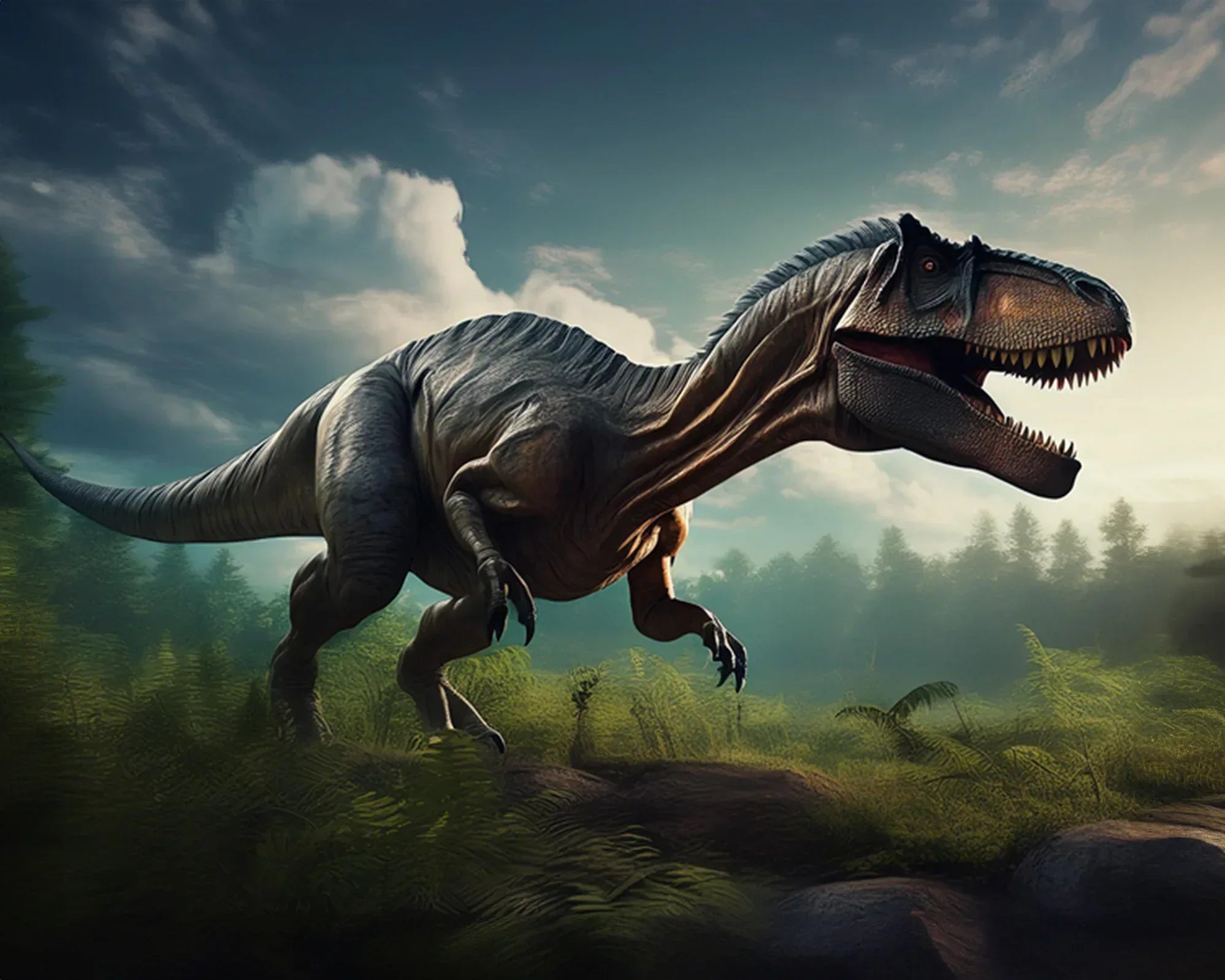 Wandbild T Rex Kunstdruck auf Leinwand direkt zum Aufhängen | Wandbild Galerie