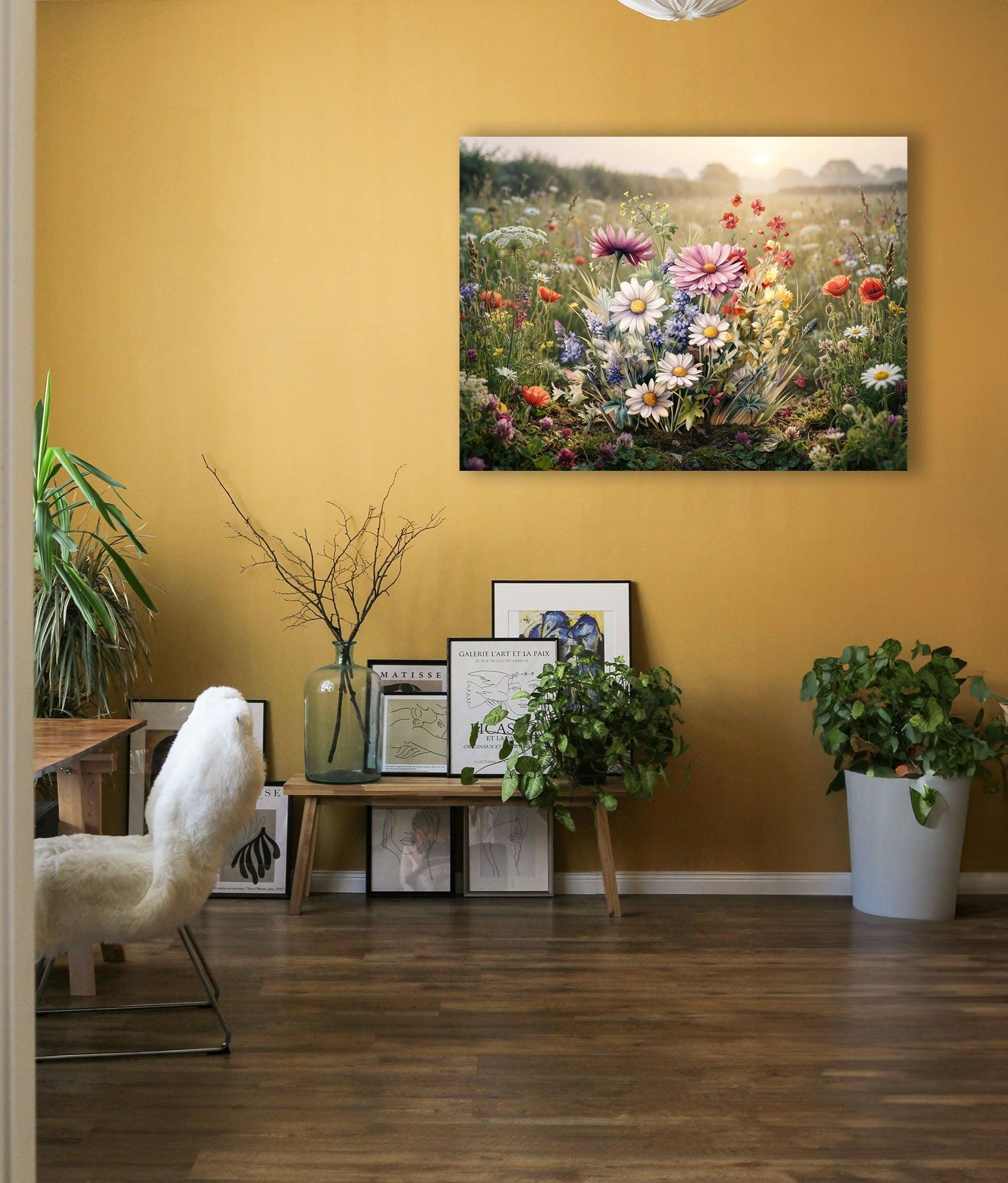 Wandbild Blumenwiese Nr. 10 Kunstdruck auf Leinwand