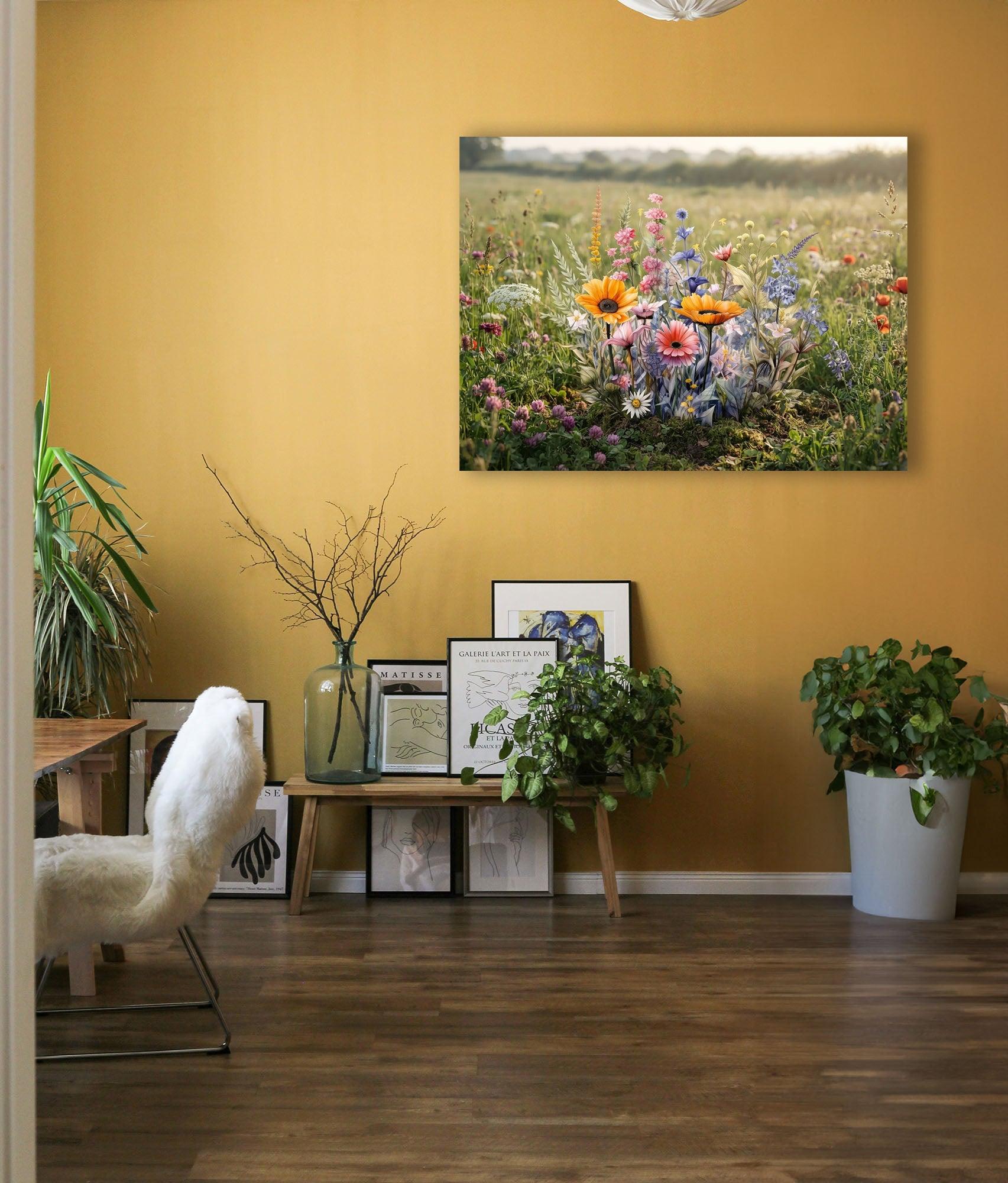 Wandbild Blumenwiese Nr. 6 Kunstdruck auf Leinwand