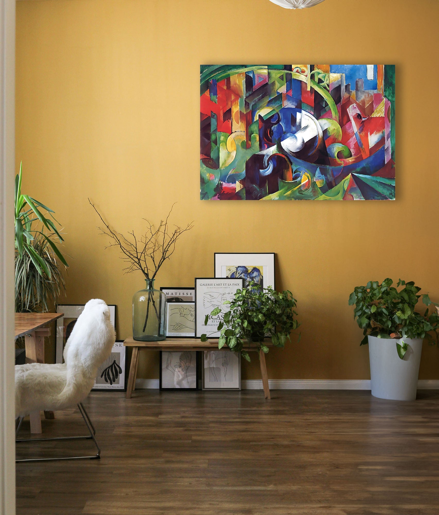 Wandbild Franz Marc Rinder Nr. 6 Kunstdruck auf Leinwand