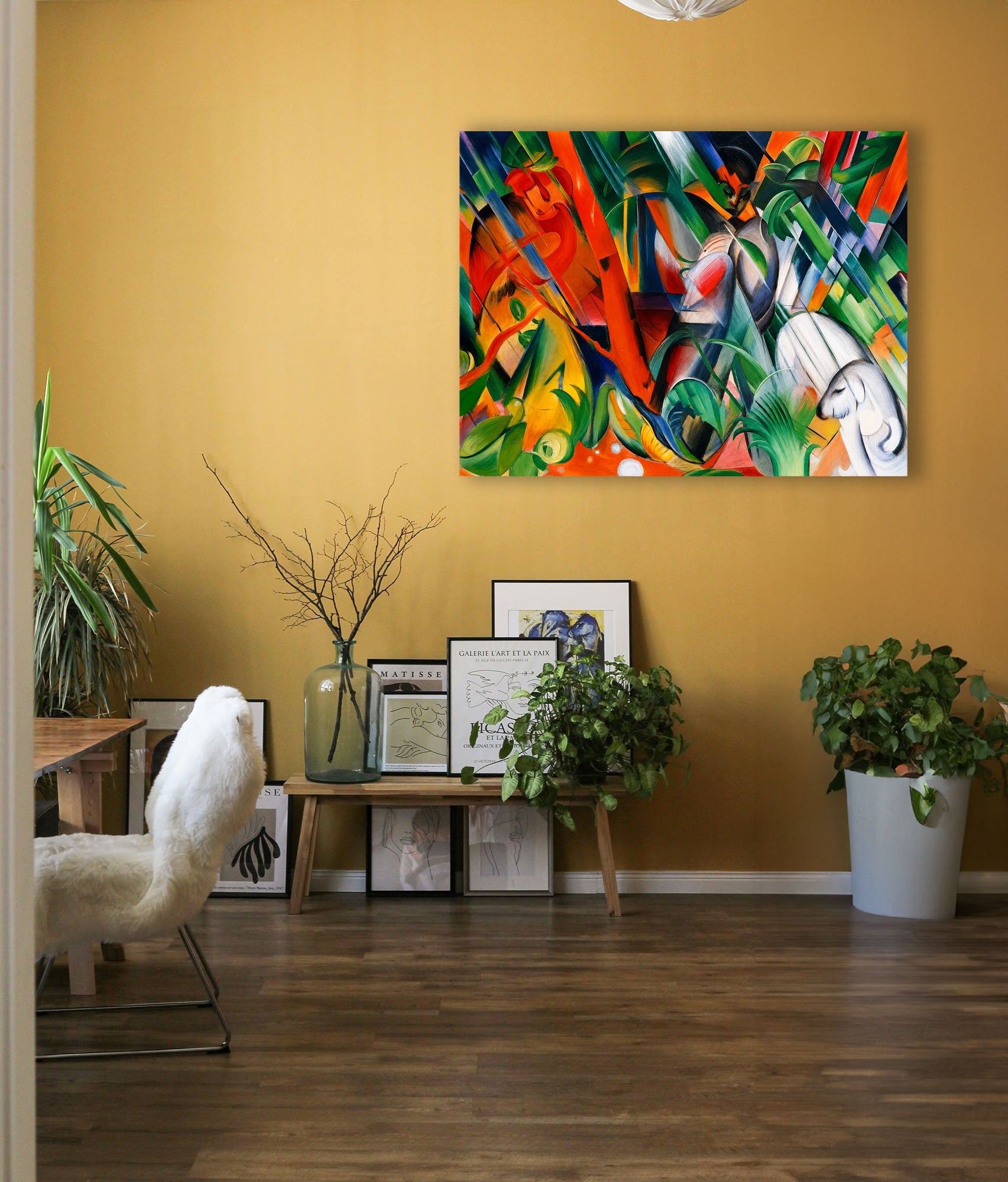 Wandbild Franz Marc Im Regen Kunstdruck auf Leinwand