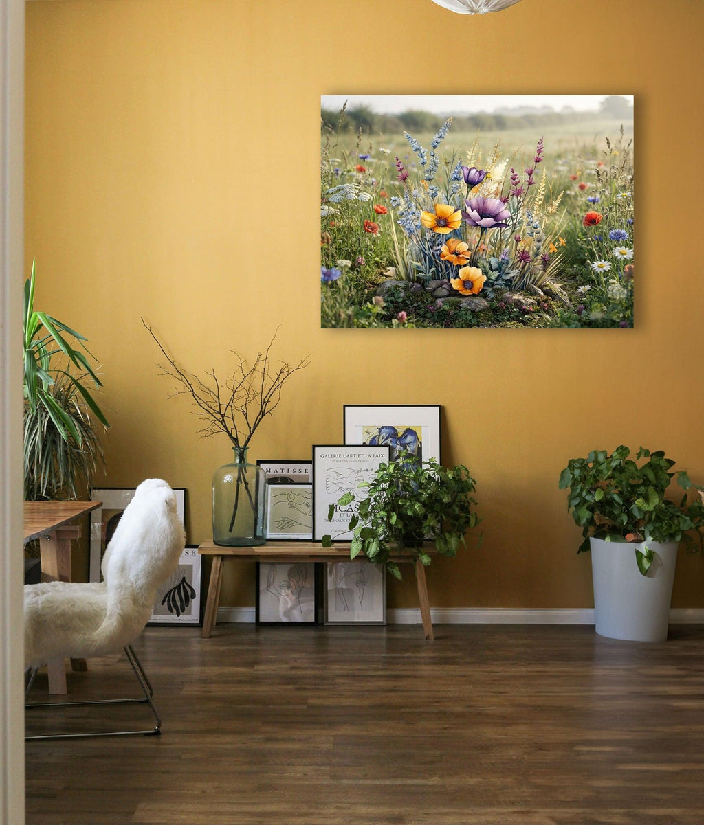 Wandbild Blumenwiese Nr. 4 Kunstdruck auf Leinwand