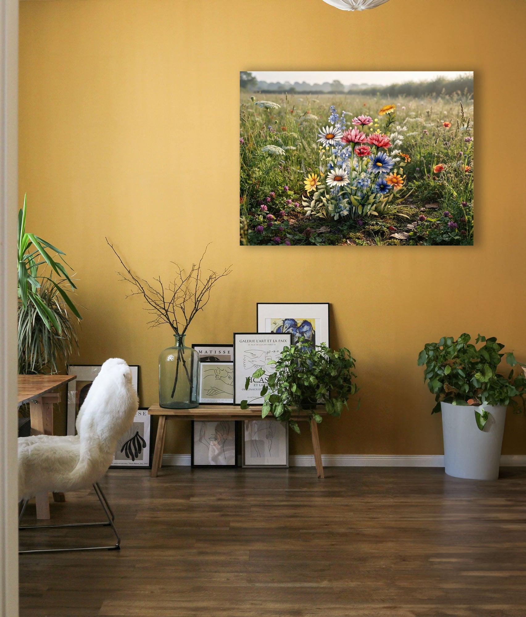 Wandbild Blumenwiese Nr. 8 Kunstdruck auf Leinwand