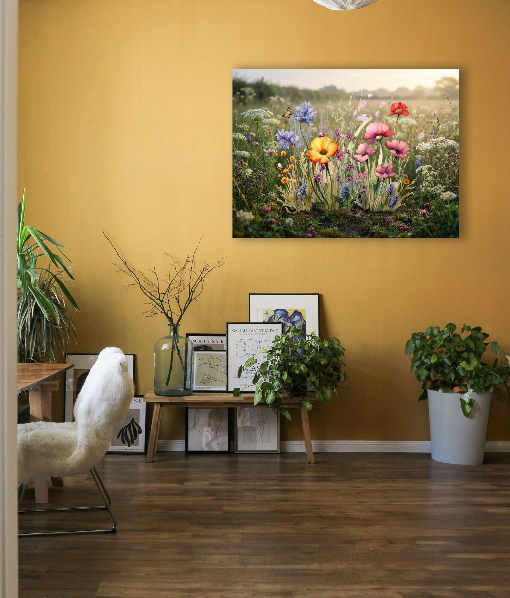 Wandbild Blumenwiese Nr. 5 Kunstdruck auf Leinwand