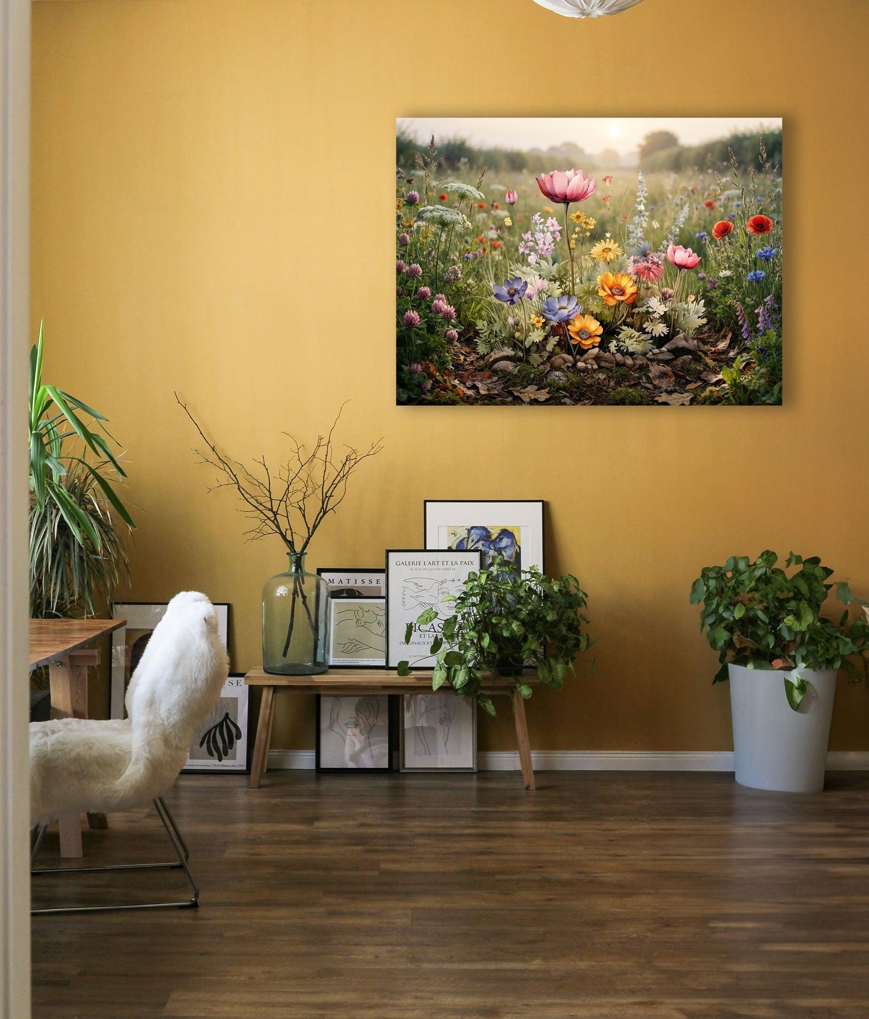 Wandbild Blumenwiese Nr. 12 Kunstdruck auf Leinwand