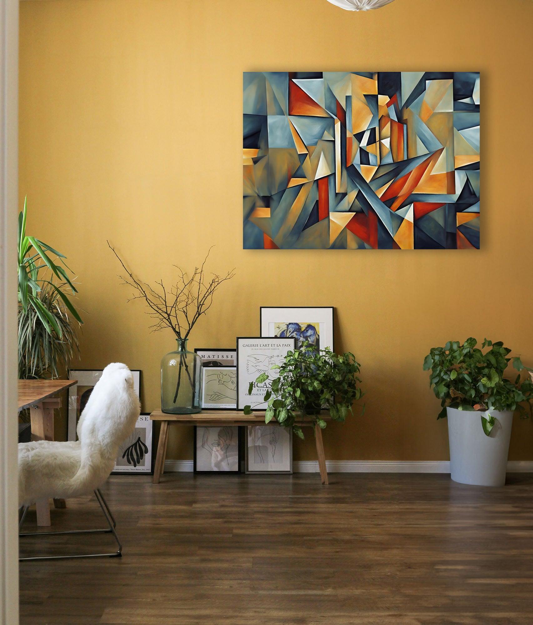 Wandbild Analytischer Kubismus Picasso Style Kunstdruck auf Leinwand