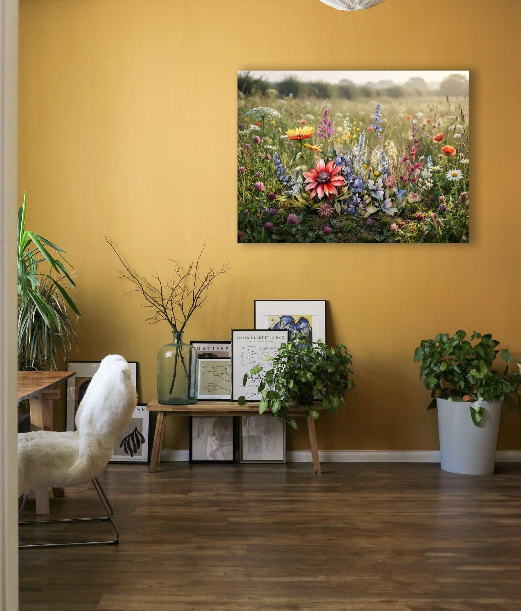 Wandbild Blumenwiese Nr. 7 Kunstdruck auf Leinwand