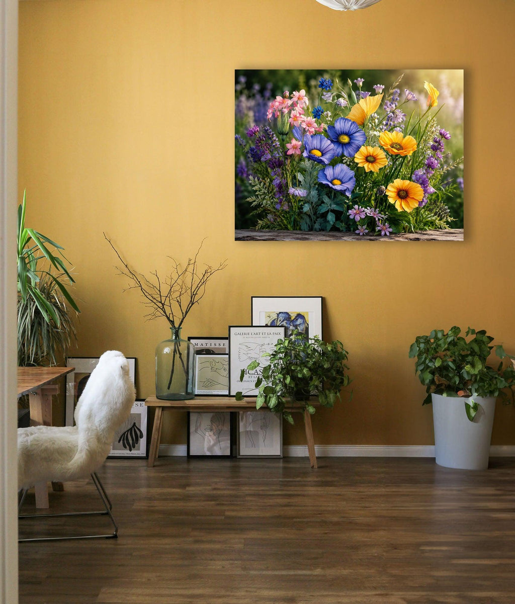 Wandbild Blumenwiese Nr. 1 Kunstdruck auf Leinwand