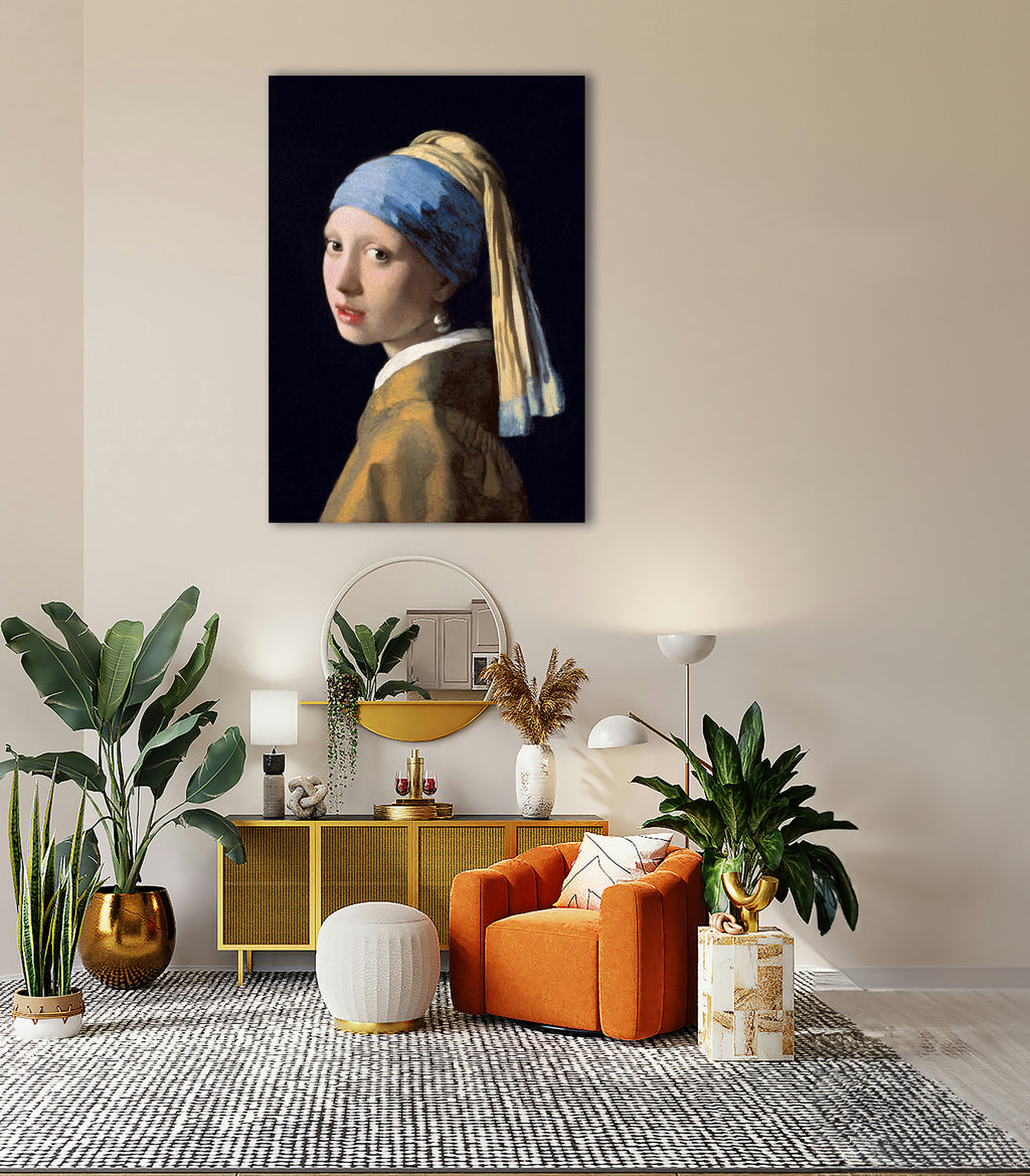 Wandbild Mädchen mit dem Perlenohrring Vermeer Kunstdruck auf Leinwand