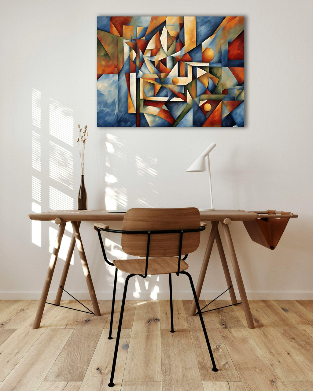 Wandbild Kubistische Geometrie Picasso Style Kunstdruck auf Leinwand