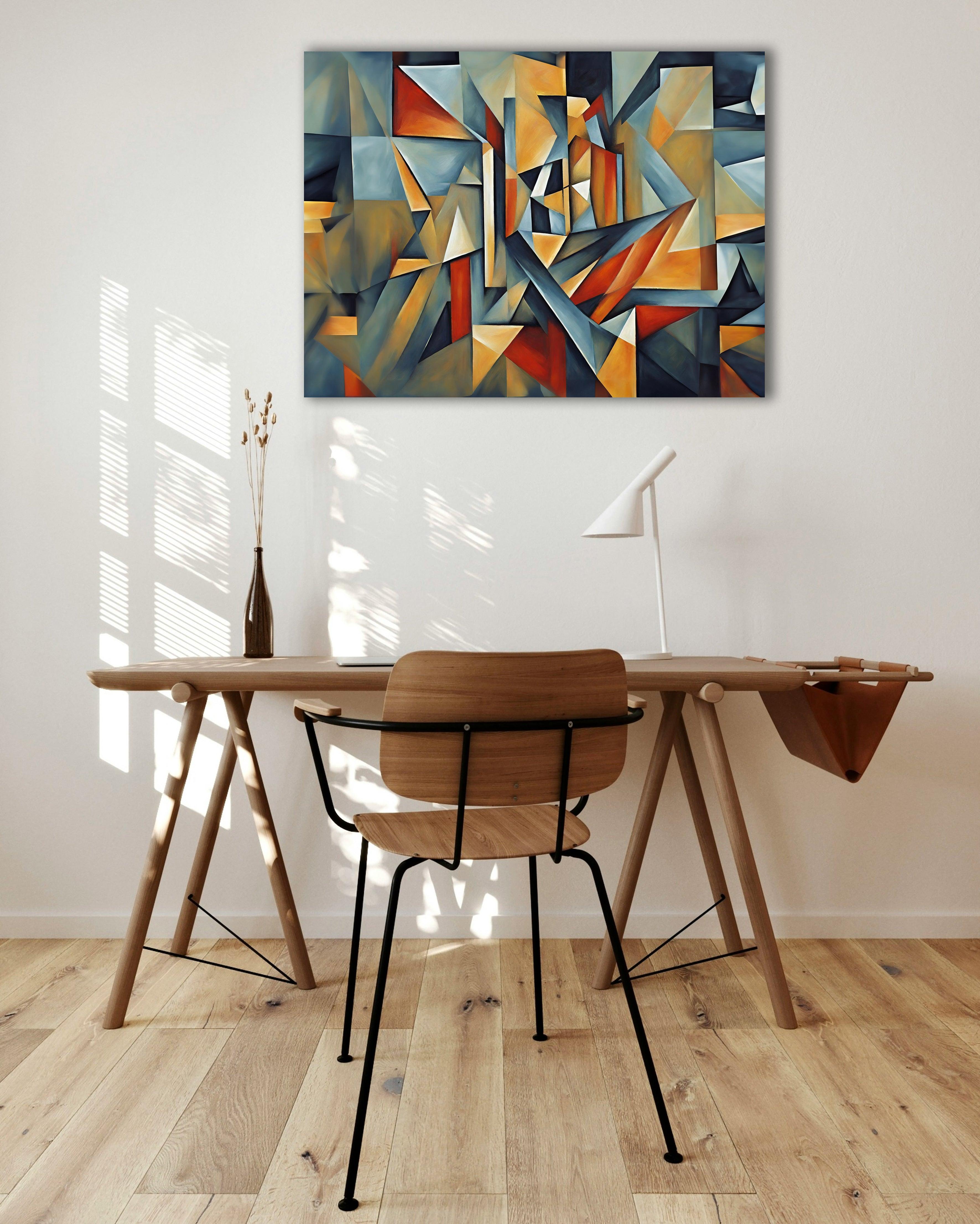 Wandbild Analytischer Kubismus Picasso Style Kunstdruck auf Leinwand
