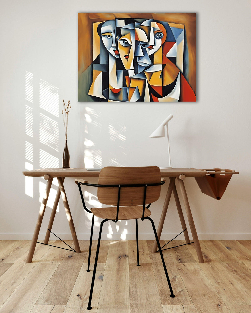Wandbild Kubistische Gesichter Picasso Style Kunstdruck auf Leinwand
