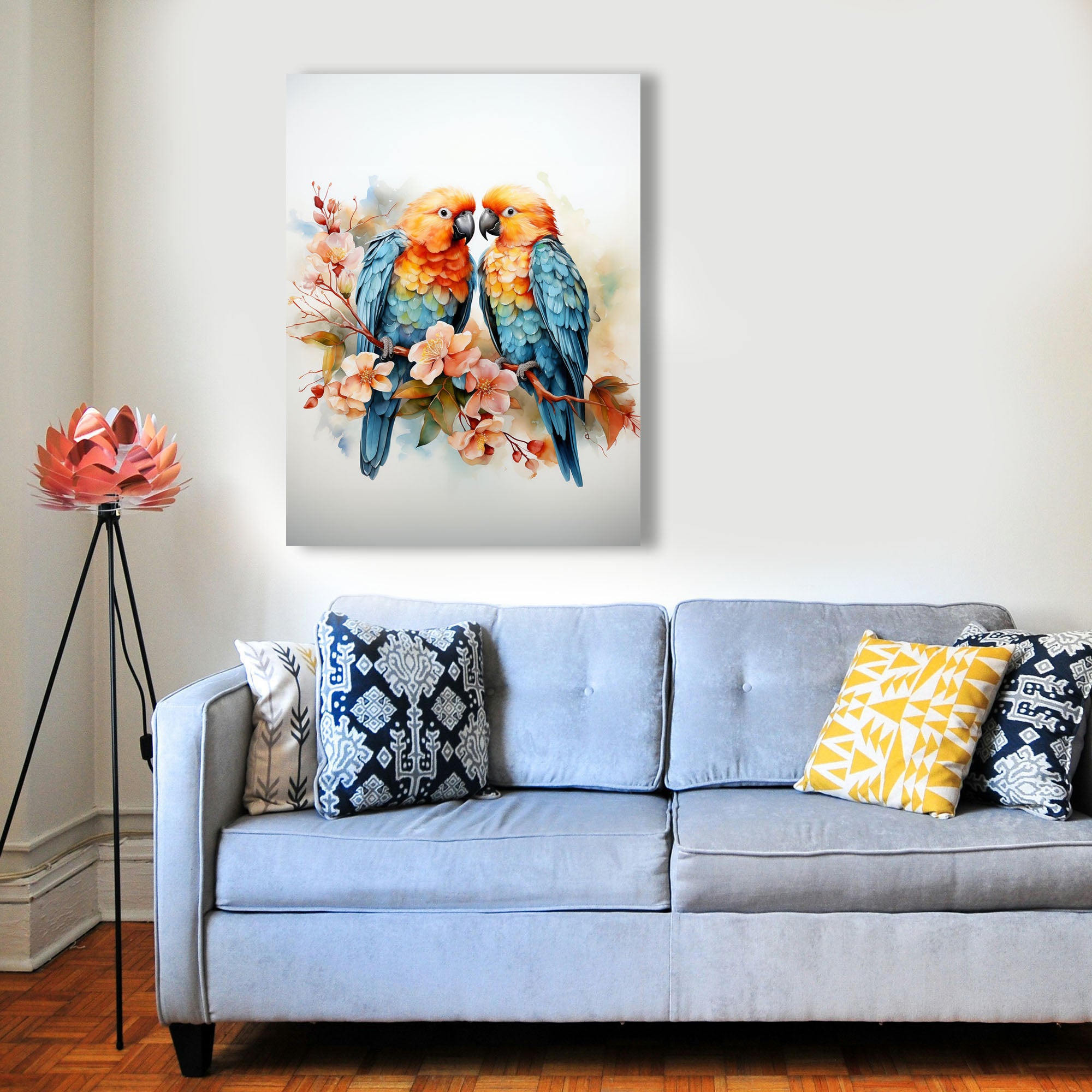 Wandbild Papagei 6 Kunstdruck auf Leinwand direkt zum Aufhängen