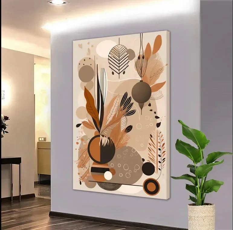 Boho Art Wandbild Kunstdruck auf Leinwand direkt zum Aufhängen | Wandbild Galerie