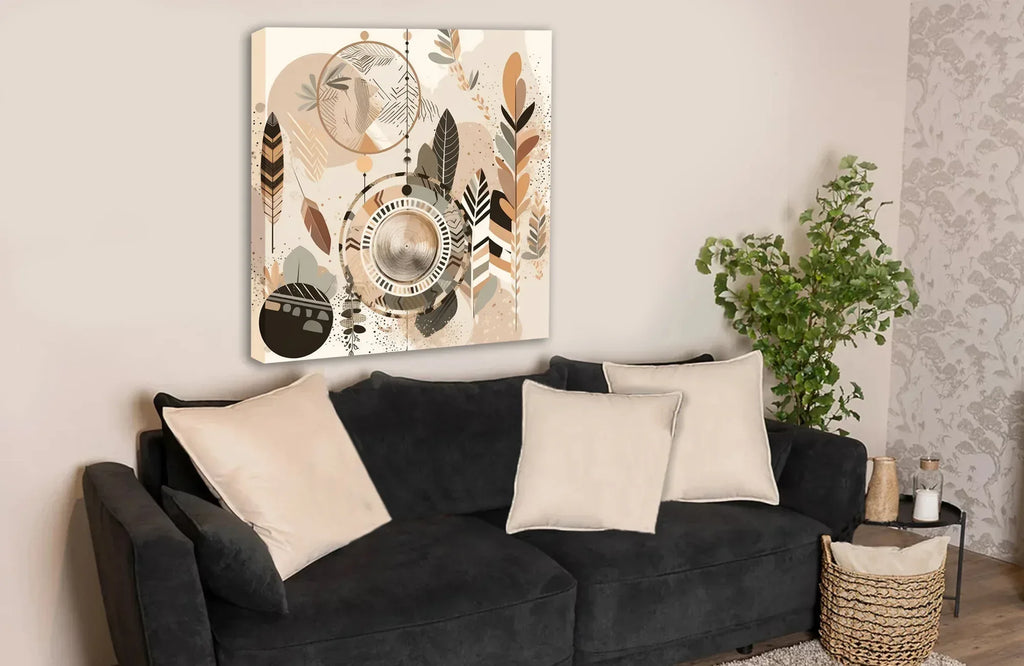 Boho Kunst 3 Wandbild Kunstdruck auf Leinwand | Wandbild Galerie