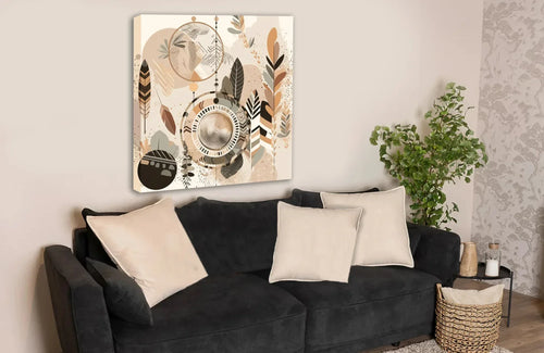 Boho Kunst 3 Wandbild Kunstdruck auf Leinwand | Wandbild Galerie