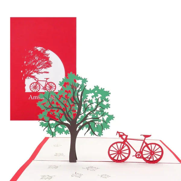 Pop Up Karte "Fahrrad Amsterdam" 3D Grußkarte, Einladung Reise & Souvenir | Wandbild Galerie