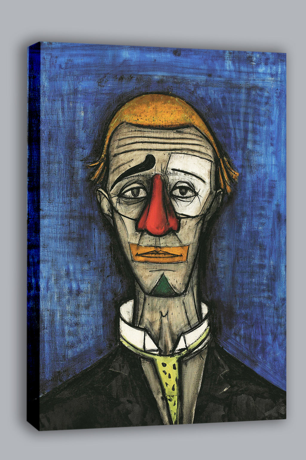 Wandbild Bernard Buffet Clown triste Kunstdruck auf Leinwand