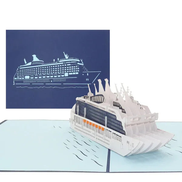 Pop Up Karte Kreuzfahrtschiff 3D Geburtstagskarte & Einladung & Gutschein Kreuzfahrt | Wandbild Galerie