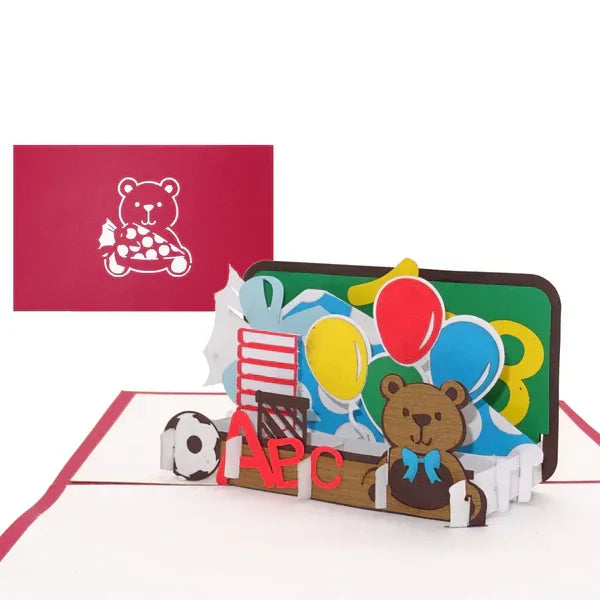 Pop Up Karte "Einschulung" Glückwunschkarte & Geschenkidee zum ersten Schultag | Wandbild Galerie