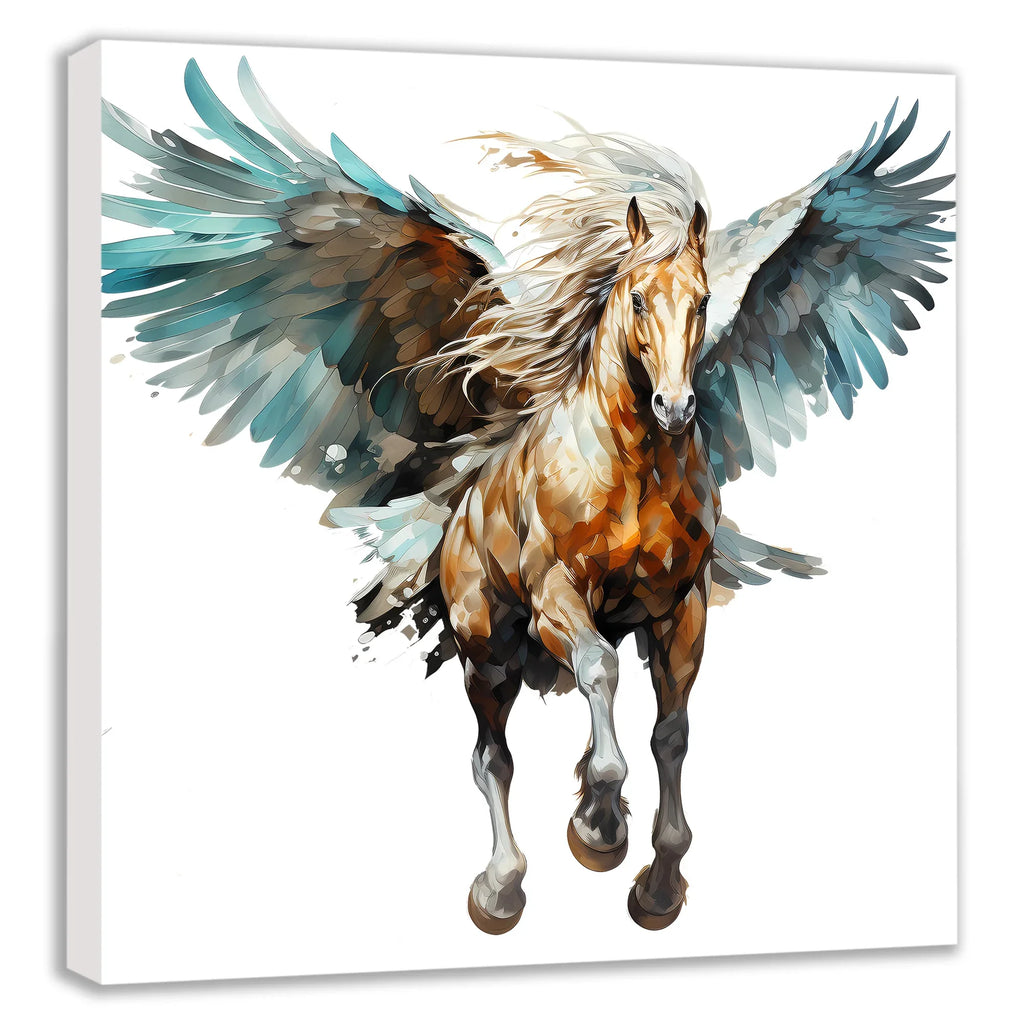 Flying Horses Pegasus 4 Wandbild Kunstdruck auf Leinwand | Wandbild Galerie