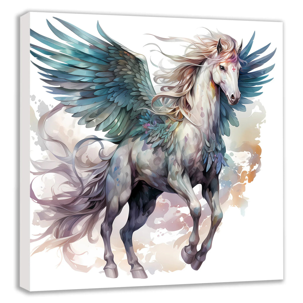 Flying Horses Pegasus 6 Wandbild Kunstdruck auf Leinwand | Wandbild Galerie