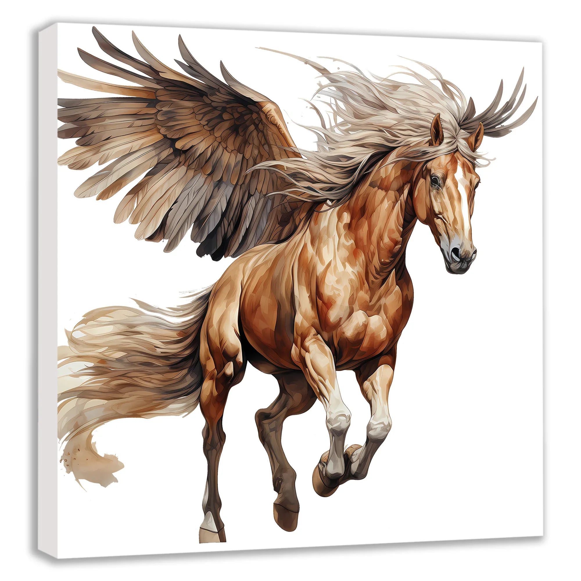 Flying Horses Pegasus 15 Wandbild Kunstdruck auf Leinwand | Wandbild Galerie