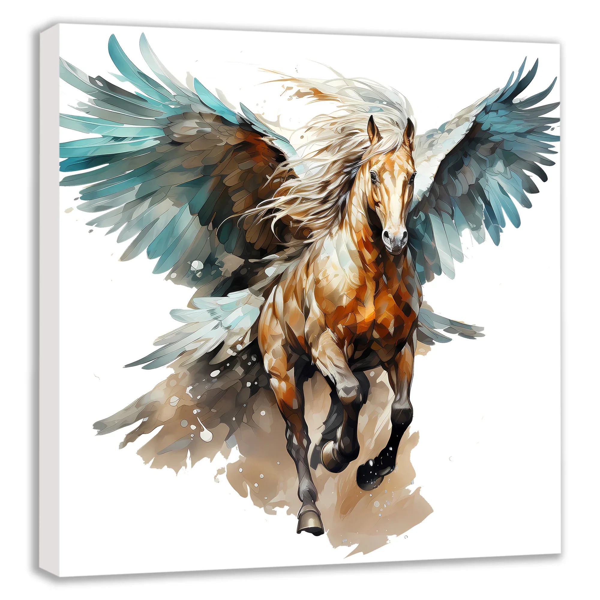 Flying Horses Pegasus 17 Wandbild Kunstdruck auf Leinwand | Wandbild Galerie