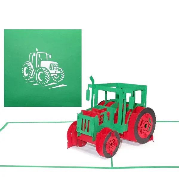 Pop Up Karte "Traktor" 3D Geburtstagskarte Trecker, Einladung Kindergeburtstag | Wandbild Galerie
