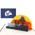 Pop Up Karte "Familienurlaub" - Einladung & Geschenkgutschein Urlaub Reisekasse | Wandbild Galerie