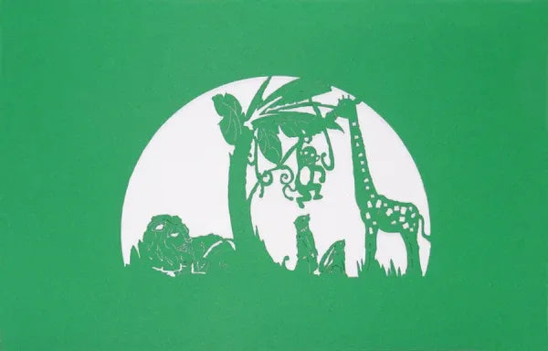 Pop Up Karte "Zoo Tiere" 3D Geburtstagskarte, Gutschein & Einladungskarte Löwe Affe | Wandbild Galerie