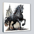 Wandbild Gothic Horse 8 Kunstdruck auf Leinwand | Wandbild Galerie
