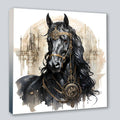 Wandbild Pferd 13 Steampunk Kunstdruck auf Leinwand | Wandbild Galerie