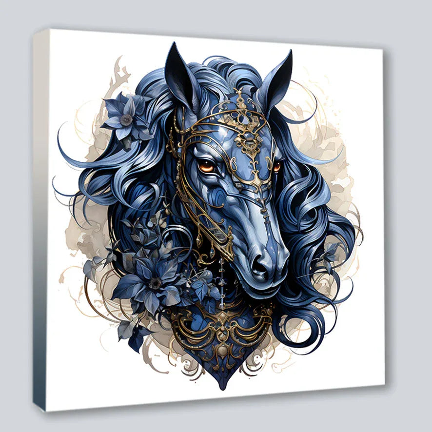 Wandbild Pferd 23 Steampunk Kunstdruck auf Leinwand | Wandbild Galerie