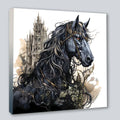 Wandbild Gothic Horse 31 Kunstdruck auf Leinwand | Wandbild Galerie