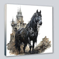 Wandbild Gothic Horse 33 Kunstdruck auf Leinwand | Wandbild Galerie