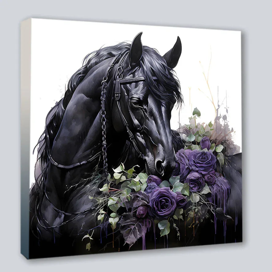 Wandbild Gothic Horse 35 Kunstdruck auf Leinwand | Wandbild Galerie