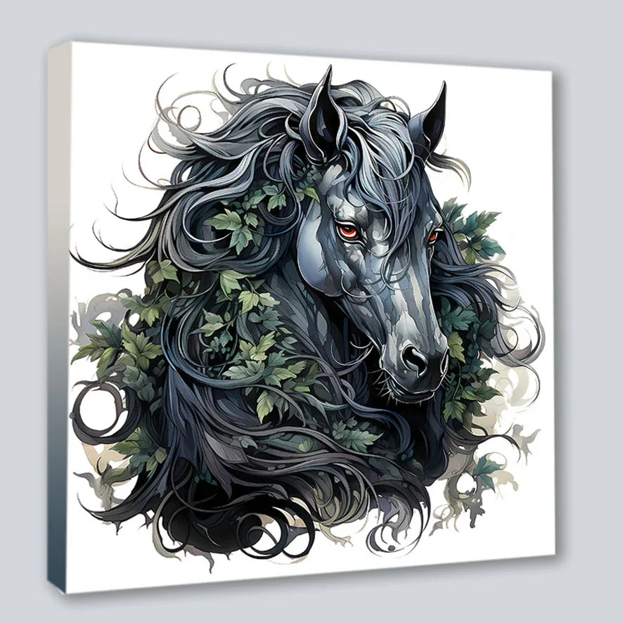 Wandbild Gothic Horse 40 Kunstdruck auf Leinwand | Wandbild Galerie