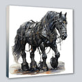 Wandbild Gothic Horse 45 Kunstdruck auf Leinwand | Wandbild Galerie