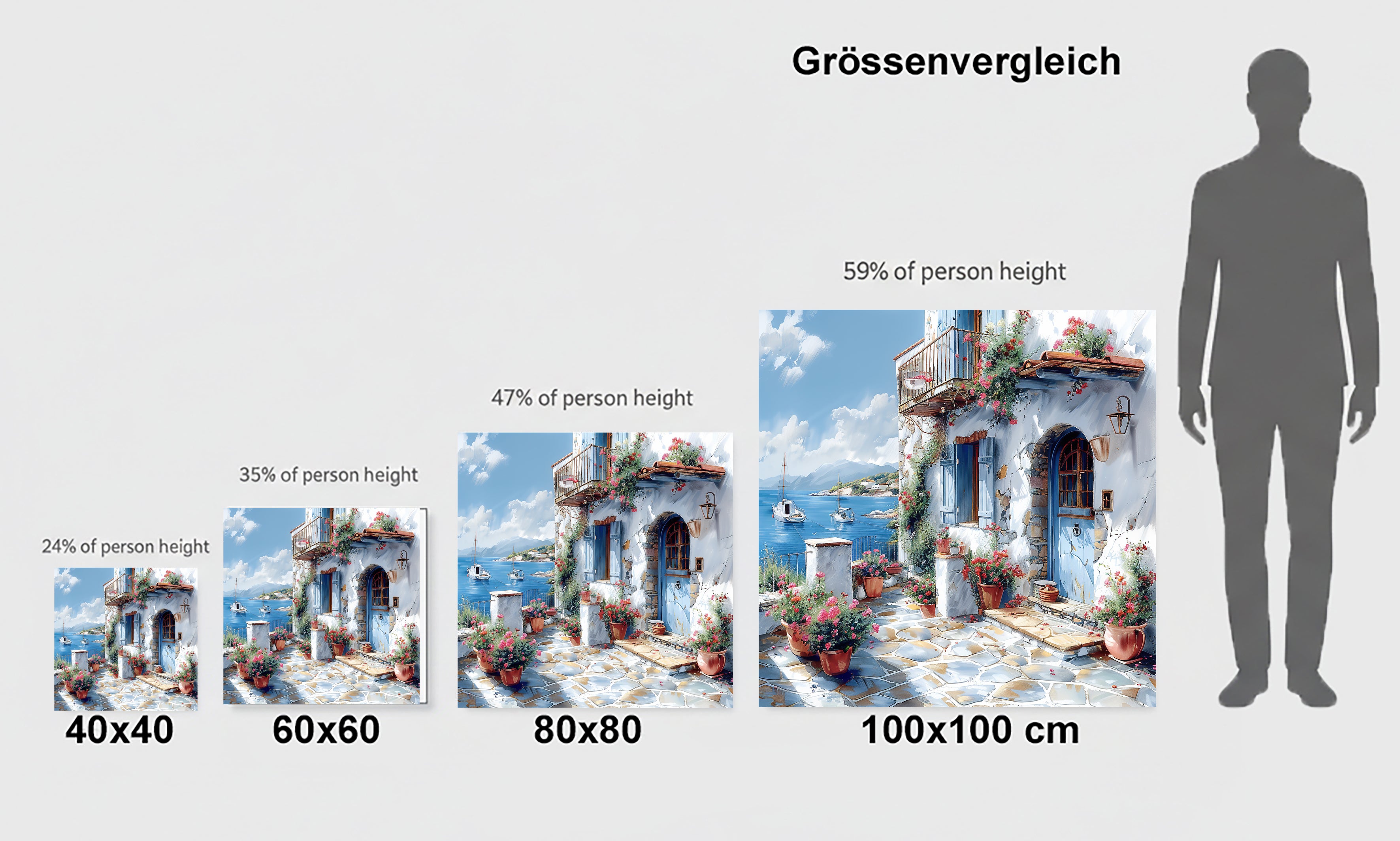 Mediterrane Küste 16 Landschaft Wandbild  Kunstdruck auf Leinwand