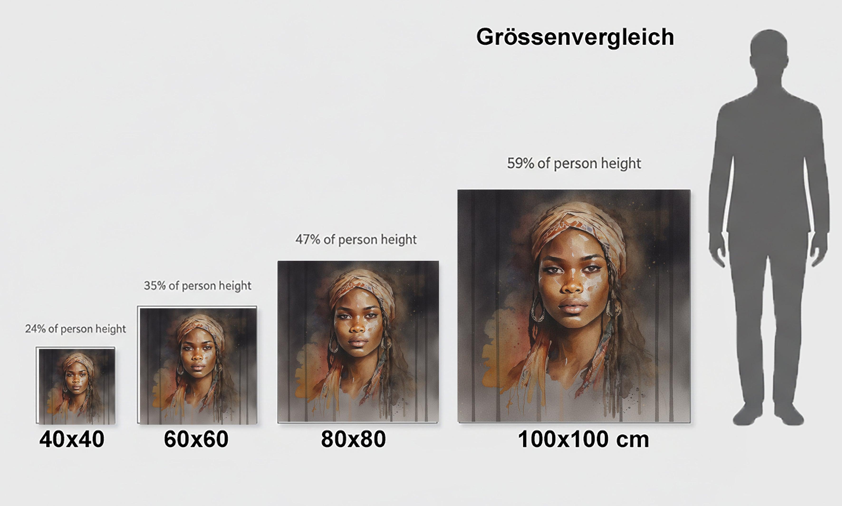 Afrikanerin Portrait mit Kopftuch und Creolen