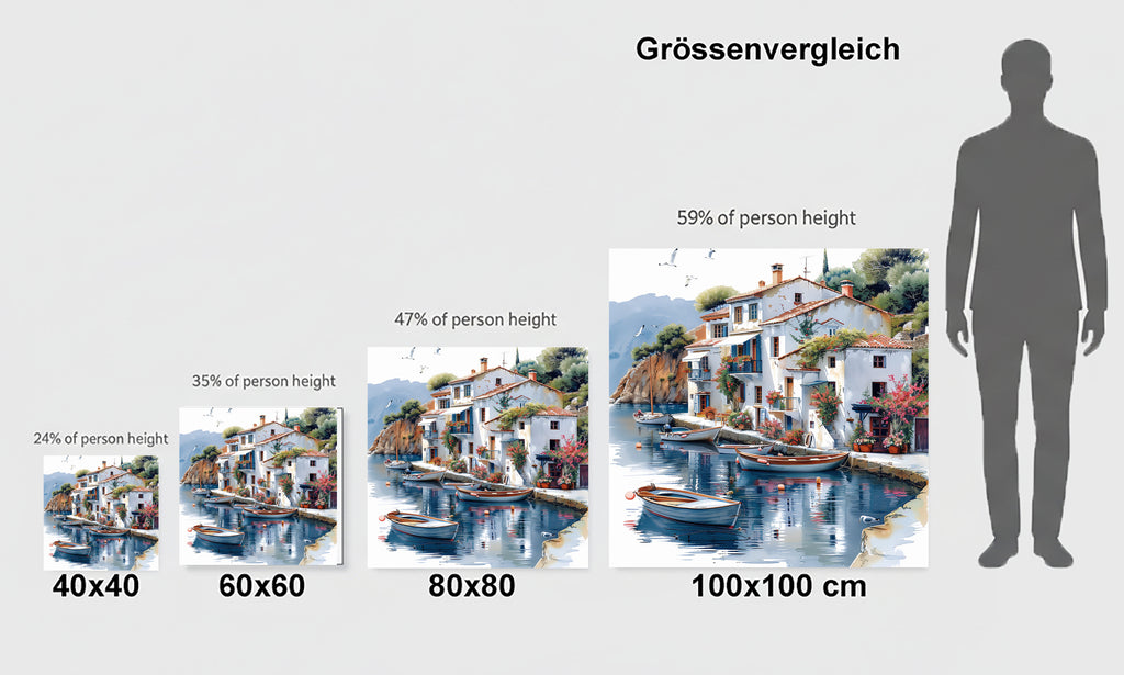 Mediterrane Küste 2  Landschaft Wandbild  Kunstdruck auf Leinwand