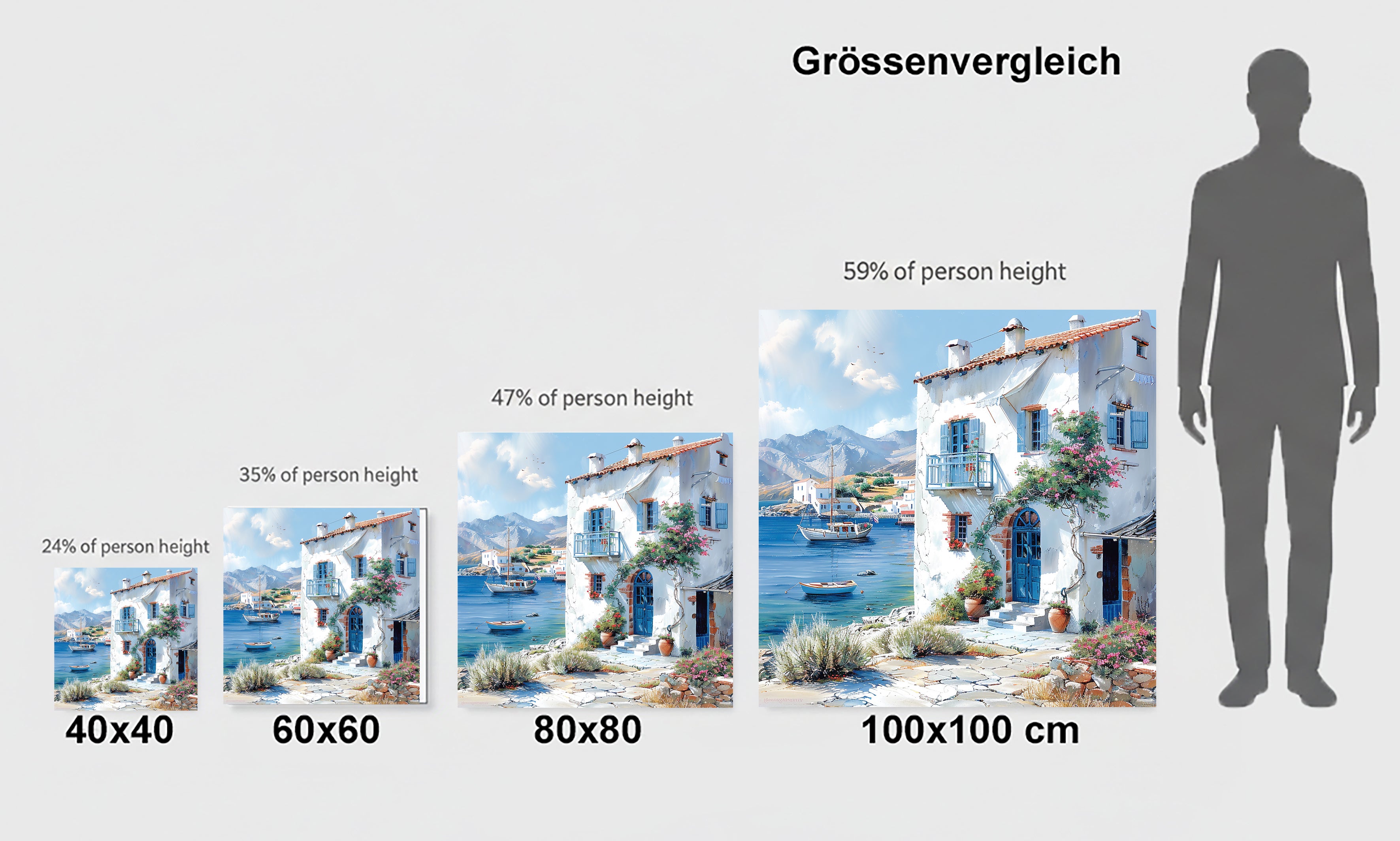 Mediterrane Küste 20 Landschaft Wandbild  Kunstdruck auf Leinwand