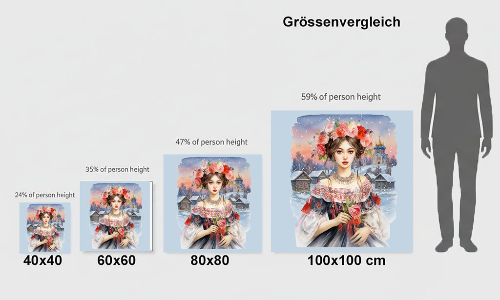 Wandbild Russische Dorfydille 5  Kunstdruck auf Leinwand